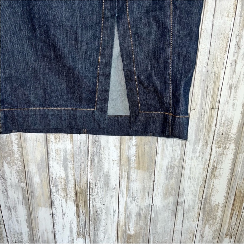 White House Black Market Dark Wash Denim Pencil Skirt - Picture 2 of 6